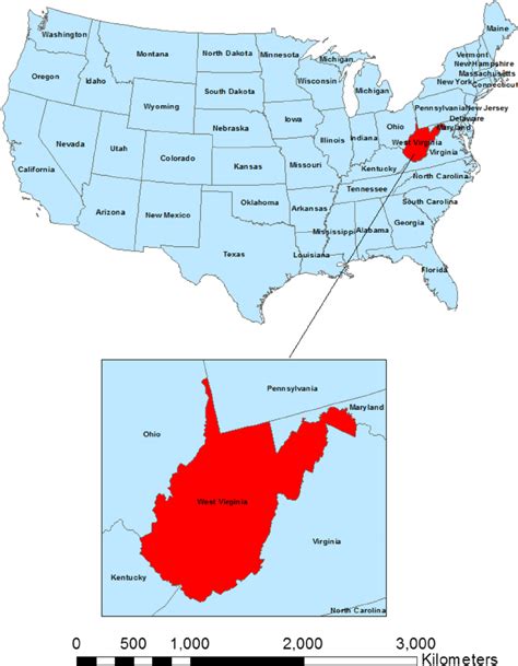 West Virginia Map And Location Download Scientific Diagram