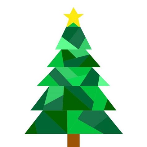 A Green Christmas Tree With A Yellow Star On Its Top And Bottom Half