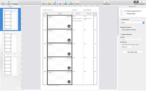 By default, clips are recorded in a 16:9 aspect ratio on iphone and a 4:3 aspect ratio on ipad. Apple Pages Anime Storyboard Template for 16:9 aspect ...
