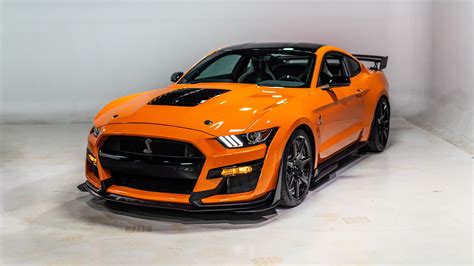Image Ford Mustang Shelby Gt500 2020 Orange Cars Metallic 3840x2160