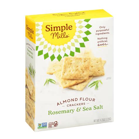 Simple Mills Rosemary And Sea Salt Almond Flour Crackers Shop Crackers