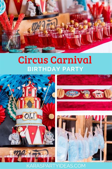 Kara S Party Ideas Circus Carnival Birthday Party Kara S Party Ideas