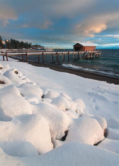 White Snow In South Lake Tahoe During Winter California