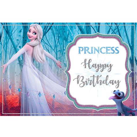 Frozen Anna Elsa Personalised Birthday Party Supplies Banner Backdrop