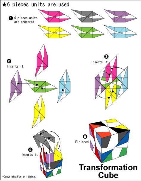 Origami Transformation Cube Instruction Easy Origami Instructions For