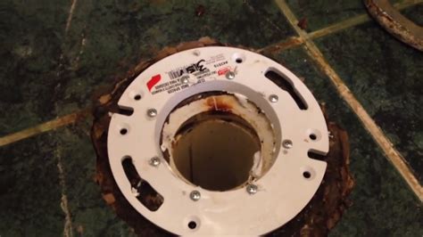 How To Repair A Broken Toilet Flange And Wax Ring Youtube