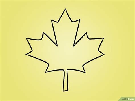 How To Draw A Maple Leaf 12 Steps With Pictures Maple Leaf Drawing
