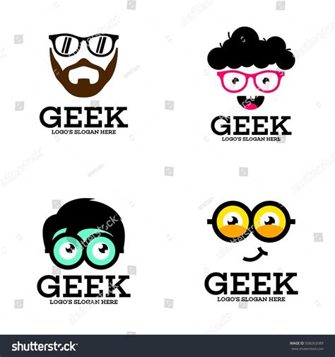 Geek Nerd Smart Logo Design Template Stock Vector 508262089 Shutterstock