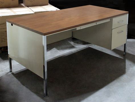 Find metal desk grommets at lowe's today. Steelcase Used Single Right Pedestal Metal Desk | National ...