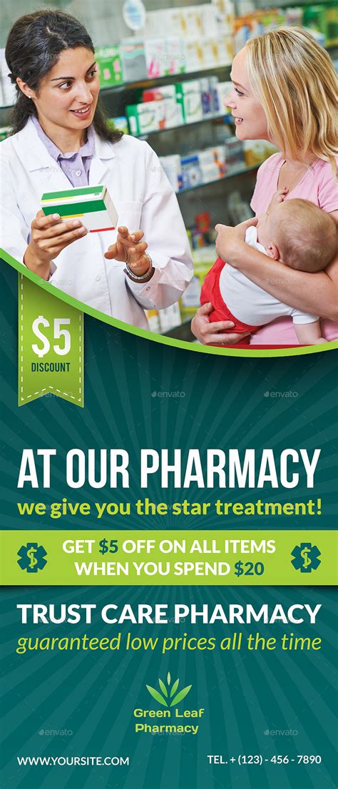 Pharmacy Signage Roll Up Banner Template By Owpictures Graphicriver