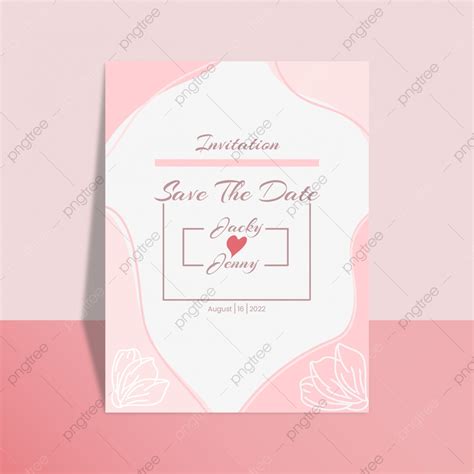 Wedding Invitations Template With Pink Color Template Download On Pngtree