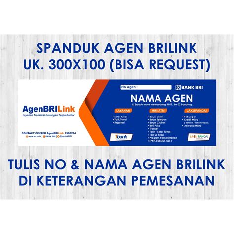 Jual Spanduk Banner Agen Brilink Free Custom Shopee Indonesia