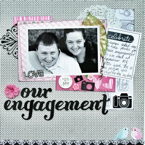 Our Engagement Wedding Scrapbook Wedding Scrapbook Pages Diy Engagement Photos
