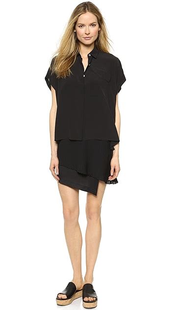 Derek Lam 10 Crosby 2 In 1 Asymmetrical Pleat Dress Shopbop