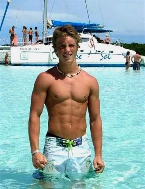 SHIRTLESS MALE BLOND Beach Babe In Water Shaggy Hair Nice Abs PHOTO 4X6