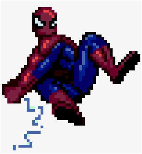 Spiderman Pixel Art Pixel Art Minecraft Grid Transparent Png