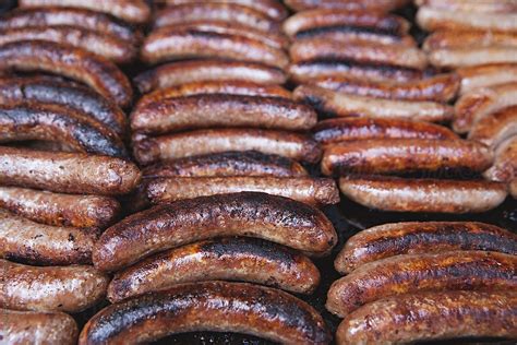 Close Up Of Sausages On Bbq At Australian Election Day Sausage Sizzle