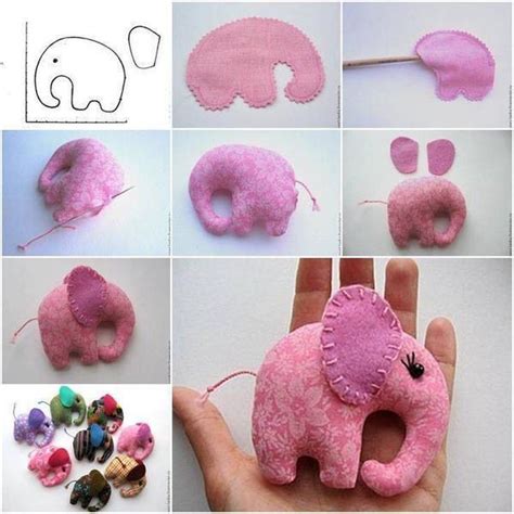 Make Your Own Adorable Elephant Plushie Kids Crafts Cute Crafts Felt
