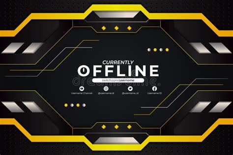 Modern Twitch Gaming Banner Currently Offline Background Concept With
