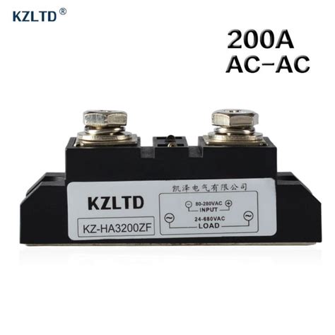 Kzltd Ac Ac Solid State Relay 200a 80 280v Ac To 24 680v Ac Relay Ssr