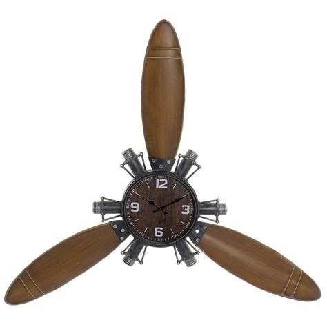 Airplane Propeller Vintage Wall Clock 121x7x106cm Groovy The Store