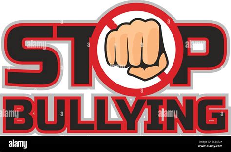 stop bullying no bullying logo vector illustration stock vector image and art alamy