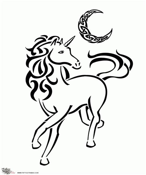 Unicorn Outline Coloring Home