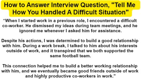 How To Answer Interview Question Tell Me How You Handled A Difficult