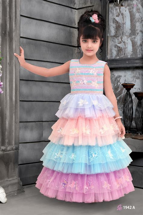 Multi Layer Baby Girl Dress Designs Children Frock Patterns Lace Design