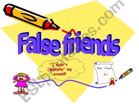 Esl English Powerpoints False Friends
