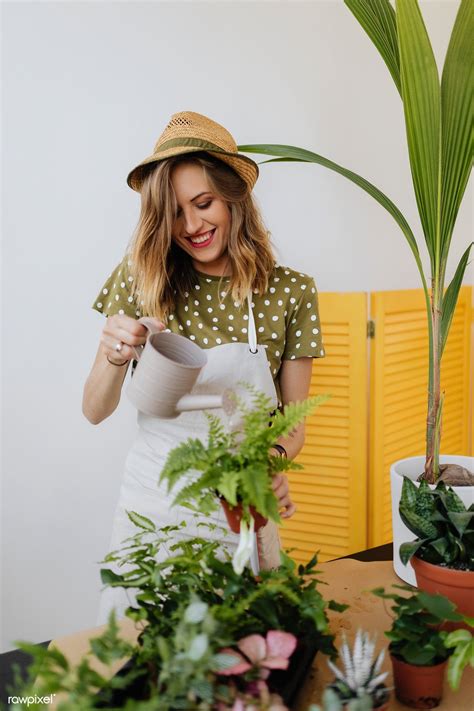 Brighten Your Home With A Happy Woman Watering Houseplants