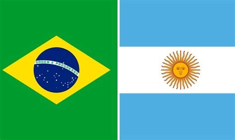 Como é um jogo entre brasileiros e argentinos? Bandeiras do Brasil e Argentina juntas - Versátil News