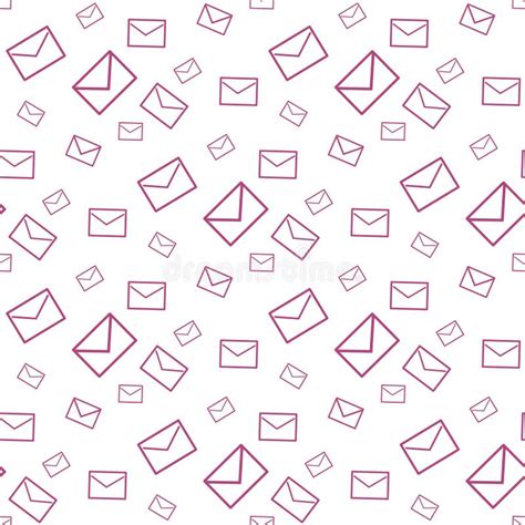 Mail Envelope Icon Seamless Pattern Background Email Message Vector