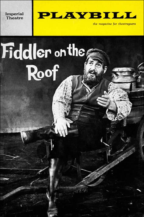 Fiddler On The Roof Broadway Imperial Theatre 1964 Playbill