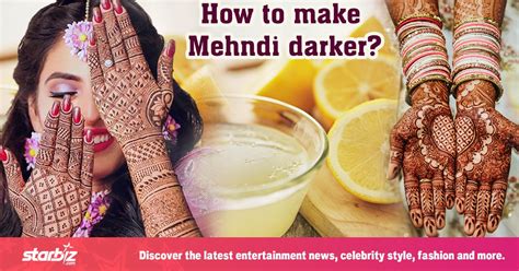 2 Steps Of How To Make Mehndi Darker With Lemon And Natural Materials