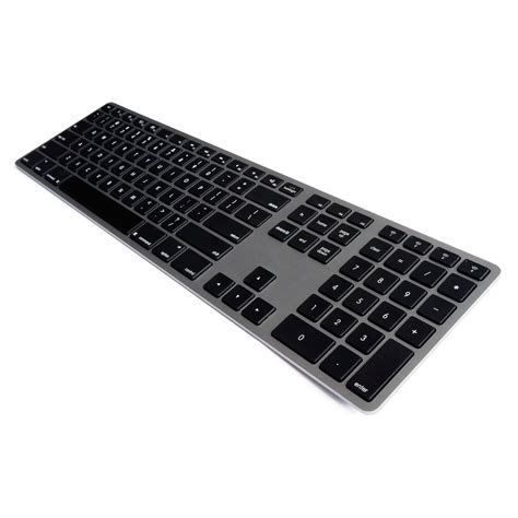 Backlit Wireless Aluminum Keyboard Space Gray Matias