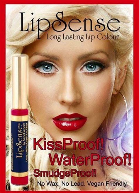 Christina Aguilera Rocking Her Blu Red LipSense It S Kiss Proof Water