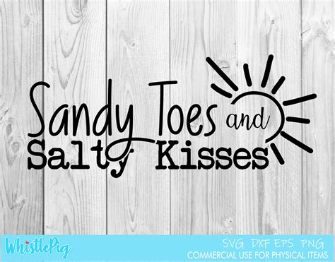 Beach Svg Summer Svg Sandy Toes And Salty Kisses Svg Sun Etsy