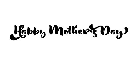 Happy Mothers Day Greeting Card Holiday Lettering Ink Illustration Modern Brush Calligraphy