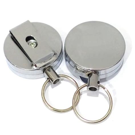 Telescopic Wire Rope Retractable Key Ring Anti Lost And Antitheft Metal