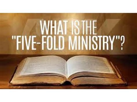 The Anointing Of The Five Fold Ministry Continued 1210 By Reaching Out
