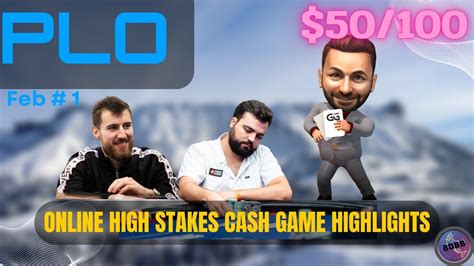 Online High Stakes Plo Cash Game Highlights ♠️ 50100 2023 1 Youtube