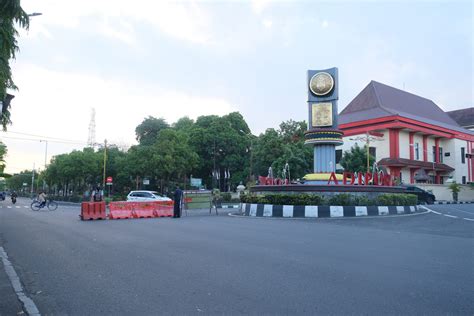 Jelang Malam Kawasan Kota Klaten Terpantau Lengang Klaten