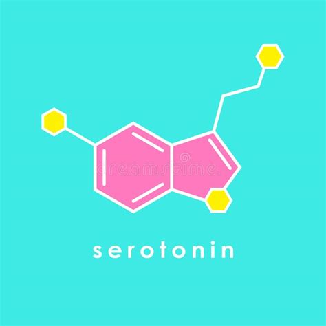 Fórmula Química De La Estructura De La Serotonina Ilustración Del Vector Ilustración De