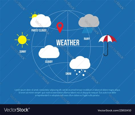 Weather Condition And Meteorological Forecast Vector Image