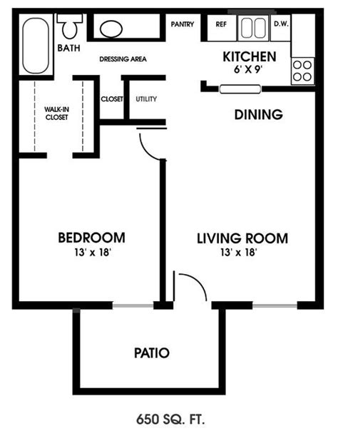 Having an apartment no more than 300 square does not mean it always looks narrow. Image result for tiny 1 bedroom floor plans | Bedroom ...
