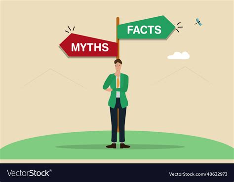 Myths Vs Fact Royalty Free Vector Image Vectorstock