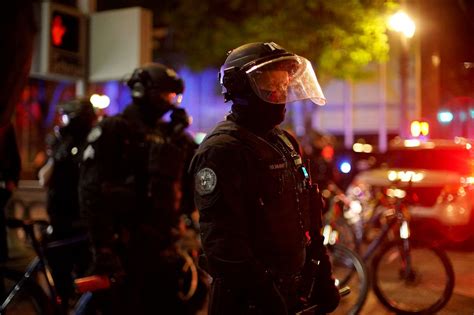 police declare unlawful assembly amid downtown portland protest held after derek chauvin