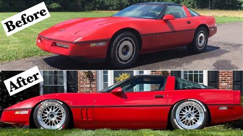 Slammed C4 Corvette Walk Around Before And After Youtube