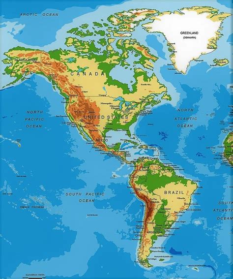 ⊛ mapa de américa 🥇 mapas del continente americano